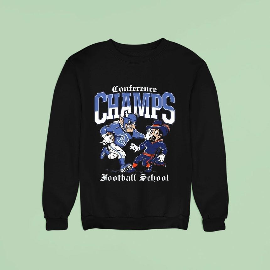 Duke Blue Devils 2025 Conference Champs Stiff Arm Shirt Duke Blue Devils 2025 Conference Champs Stiff Arm Shirt
