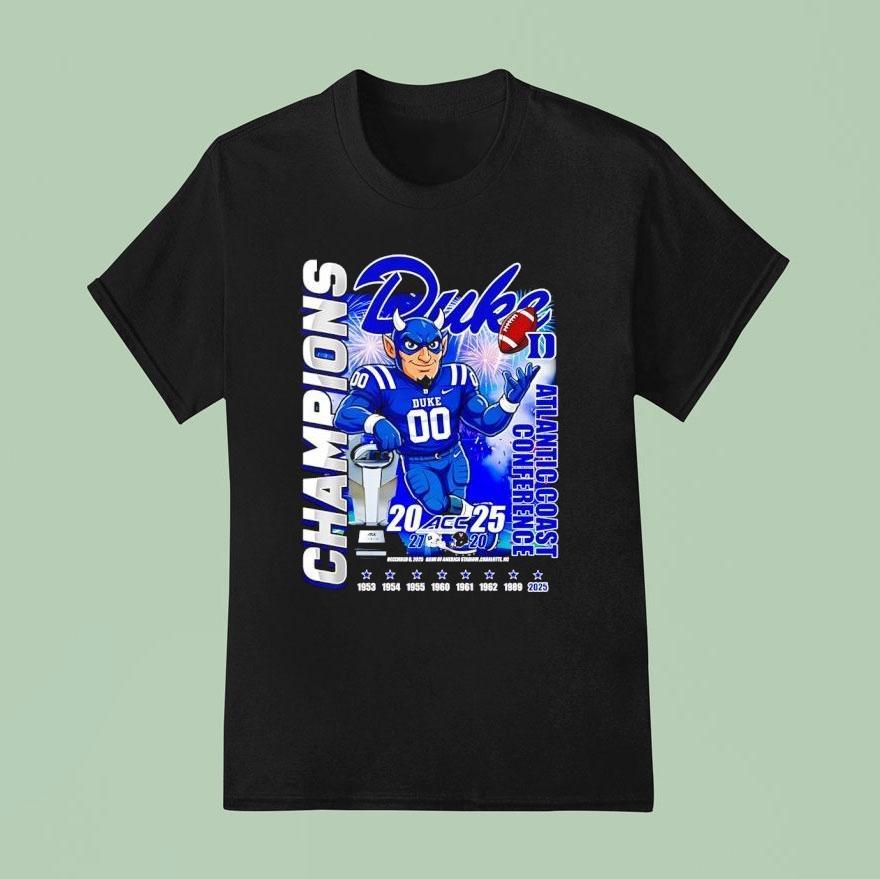 Duke Blue Devils Atlantic Coast Conference Champions 2025 Shirt