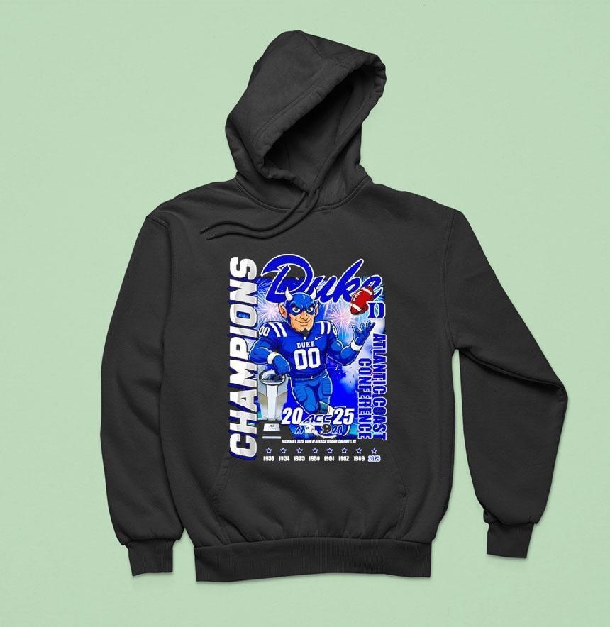 Duke Blue Devils Atlantic Coast Conference Champions 2025 Shirt Duke Blue Devils Atlantic Coast Conference Champions 2025 Shirt