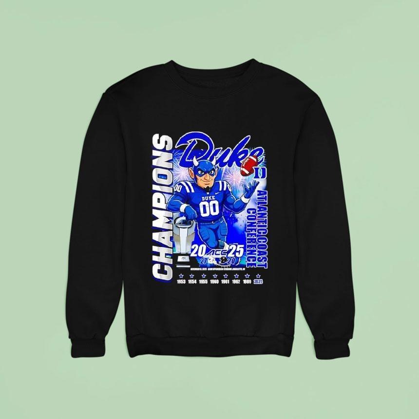 Duke Blue Devils Atlantic Coast Conference Champions 2025 Shirt Duke Blue Devils Atlantic Coast Conference Champions 2025 Shirt