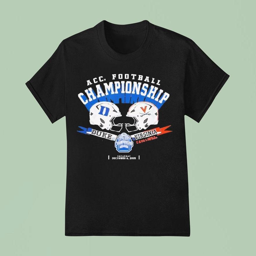 Duke Vs Virginia Acc Championship 2025 Football Dark Heather Shirt