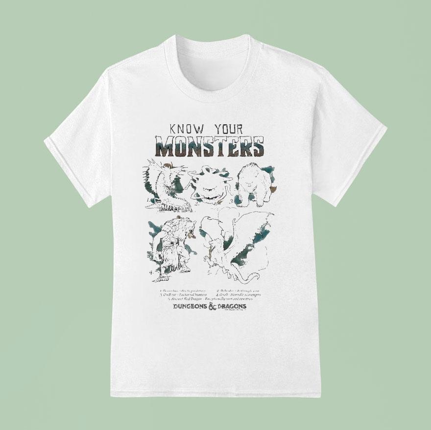 Dungeons Dragons Know Your Monsters Shirt