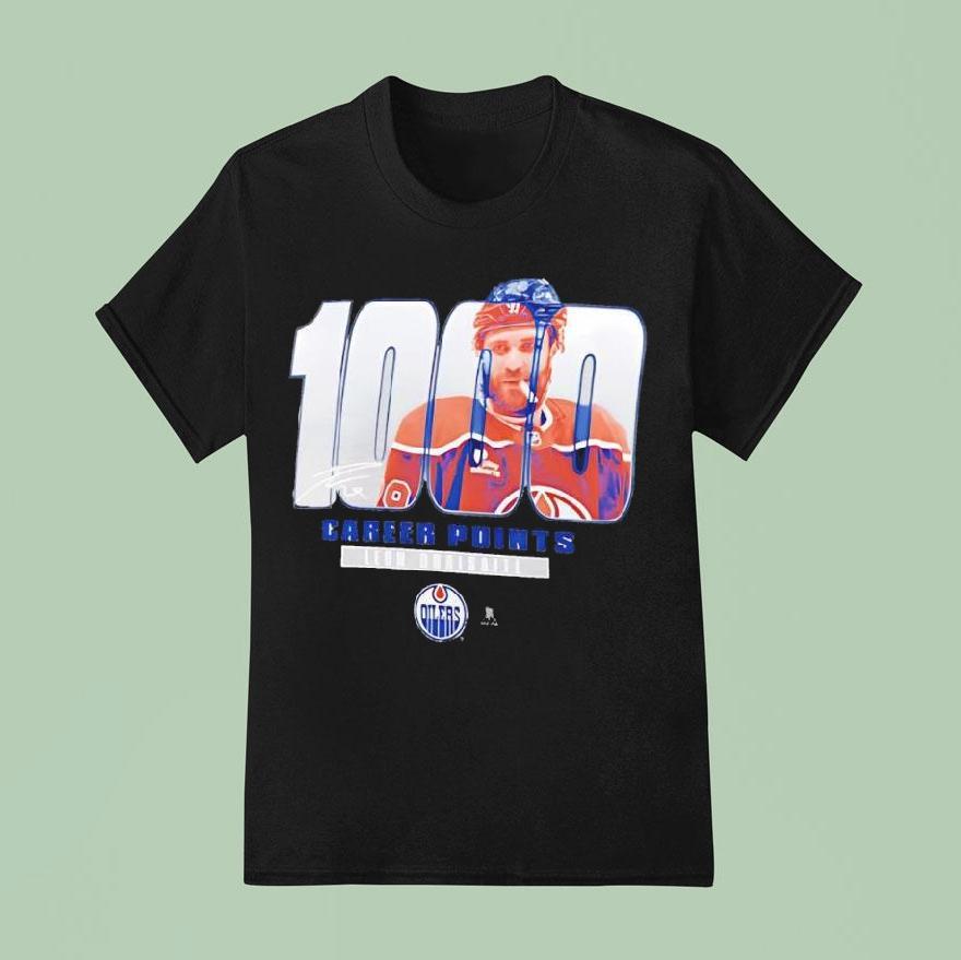 Edmonton Oilers Leon Draisaitl 1000 Career Points Legacy Signature Shirt