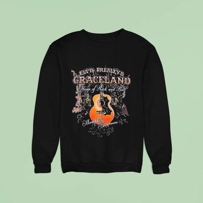 Elvis Presley Graceland Home Of The Rock And Roll Memphis Tennessee Guitar Shirt Elvis Presley Graceland Home Of The Rock And Roll Memphis Tennessee Guitar Shirt