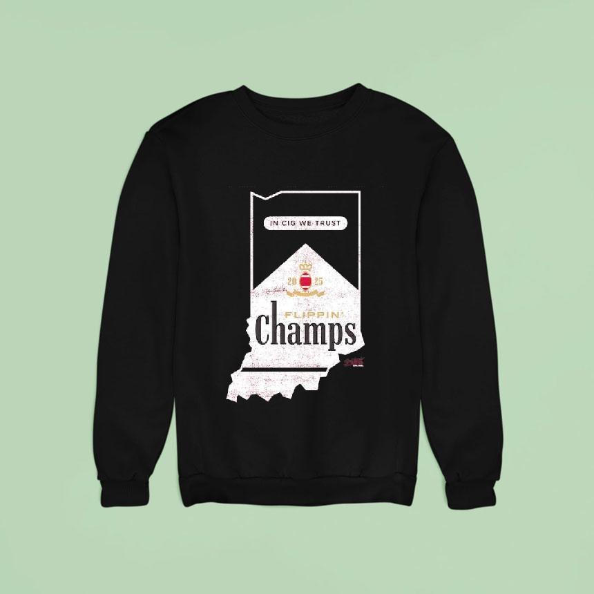 Flippin' Champs Indiana Hoosiers' 2025 Big Ten Championship Ib Cig We Trust Shirt Flippin' Champs Indiana Hoosiers' 2025 Big Ten Championship Ib Cig We Trust Shirt