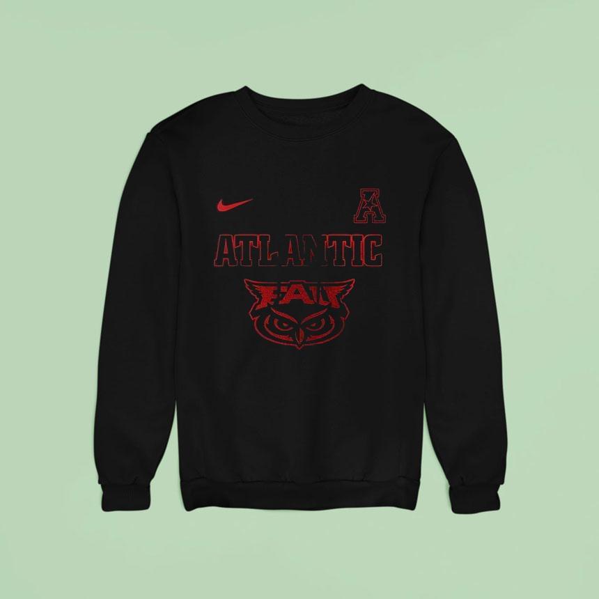 Florida Atlantic Owls X Stranger Things Acc Crossover Logo Shirt Florida Atlantic Owls X Stranger Things Acc Crossover Logo Shirt