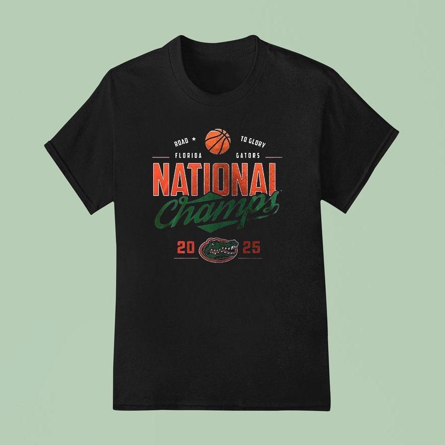 Florida Gators Road To Glory Men’s Basketball National Champs Logo Shirt
