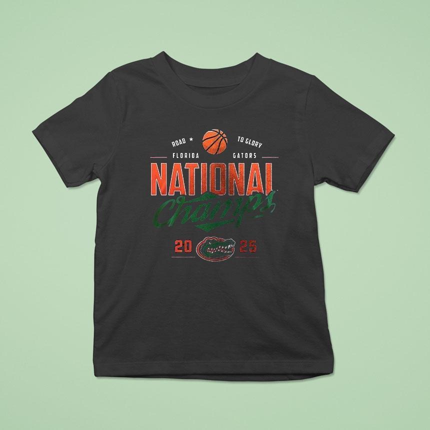 Florida Gators Road To Glory Men’s Basketball National Champs Logo Shirt