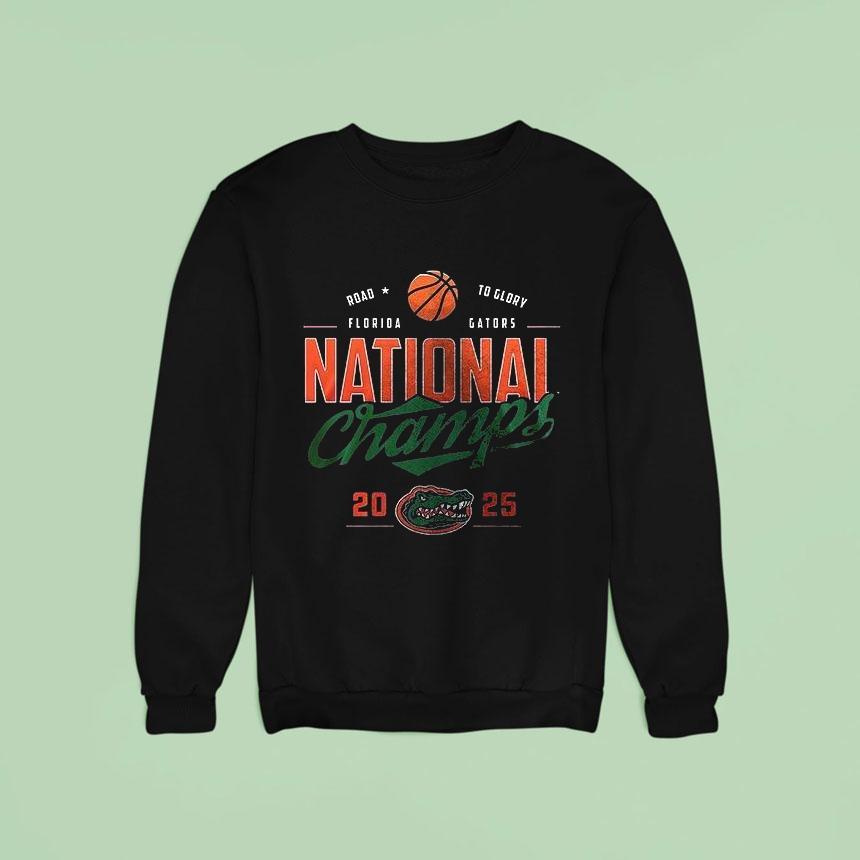 Florida Gators Road To Glory Men's Basketball National Champs Logo Shirt Florida Gators Road To Glory Men's Basketball National Champs Logo Shirt