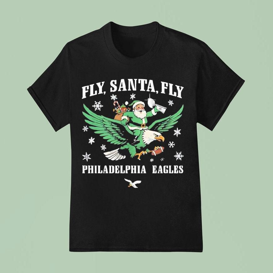 Fly Santa Fly Philadelphia Eagles Santa Claus And Eagle Shirt