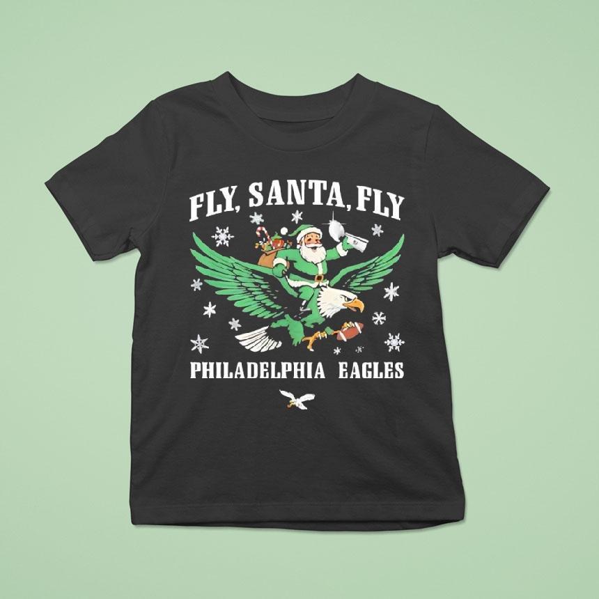 Fly Santa Fly Philadelphia Eagles Santa Claus And Eagle Shirt