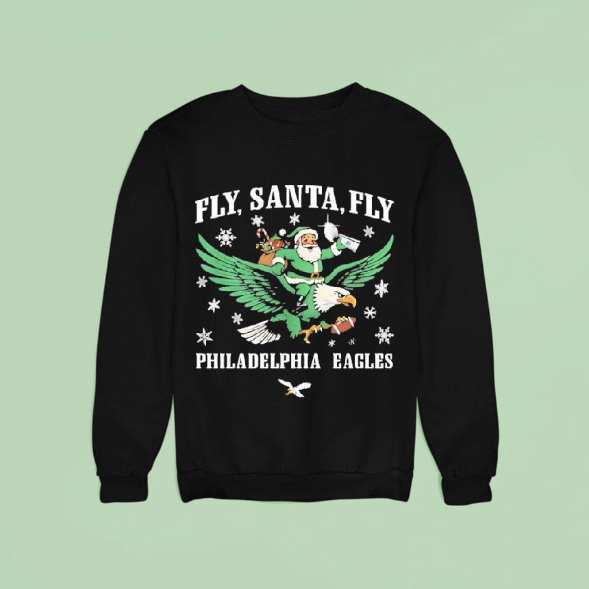 Fly Santa Fly Philadelphia Eagles Santa Claus And Eagle Shirt Fly Santa Fly Philadelphia Eagles Santa Claus And Eagle Shirt