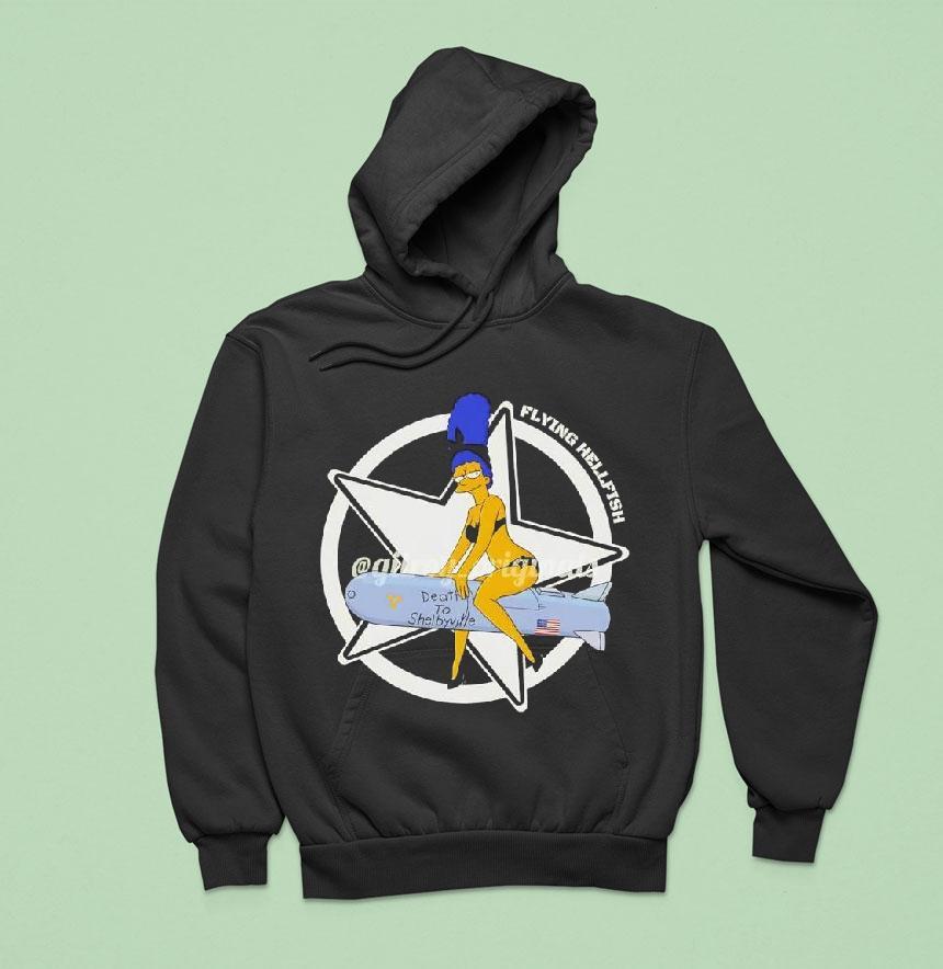 Flying Hellfish Death To Shelbyville Graphic Shirt Flying Hellfish Death To Shelbyville Graphic Shirt