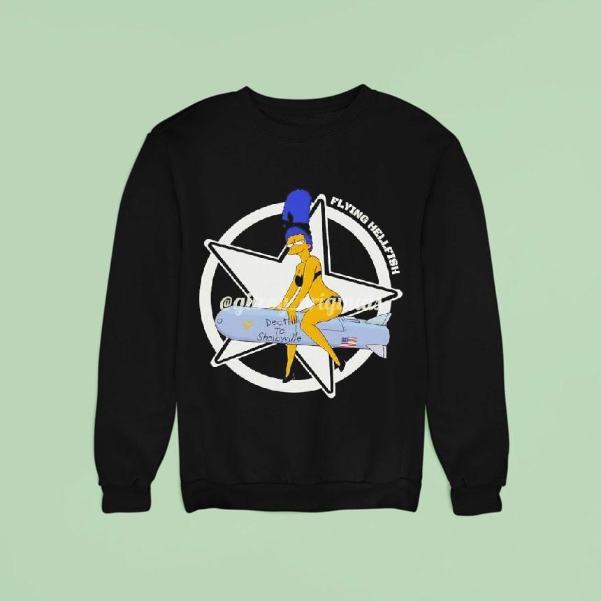 Flying Hellfish Death To Shelbyville Graphic Shirt Flying Hellfish Death To Shelbyville Graphic Shirt