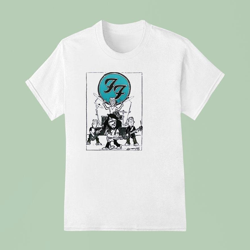 Foo Fighters Take Cover 2026 Caricature Art Dates Schedule Shirt