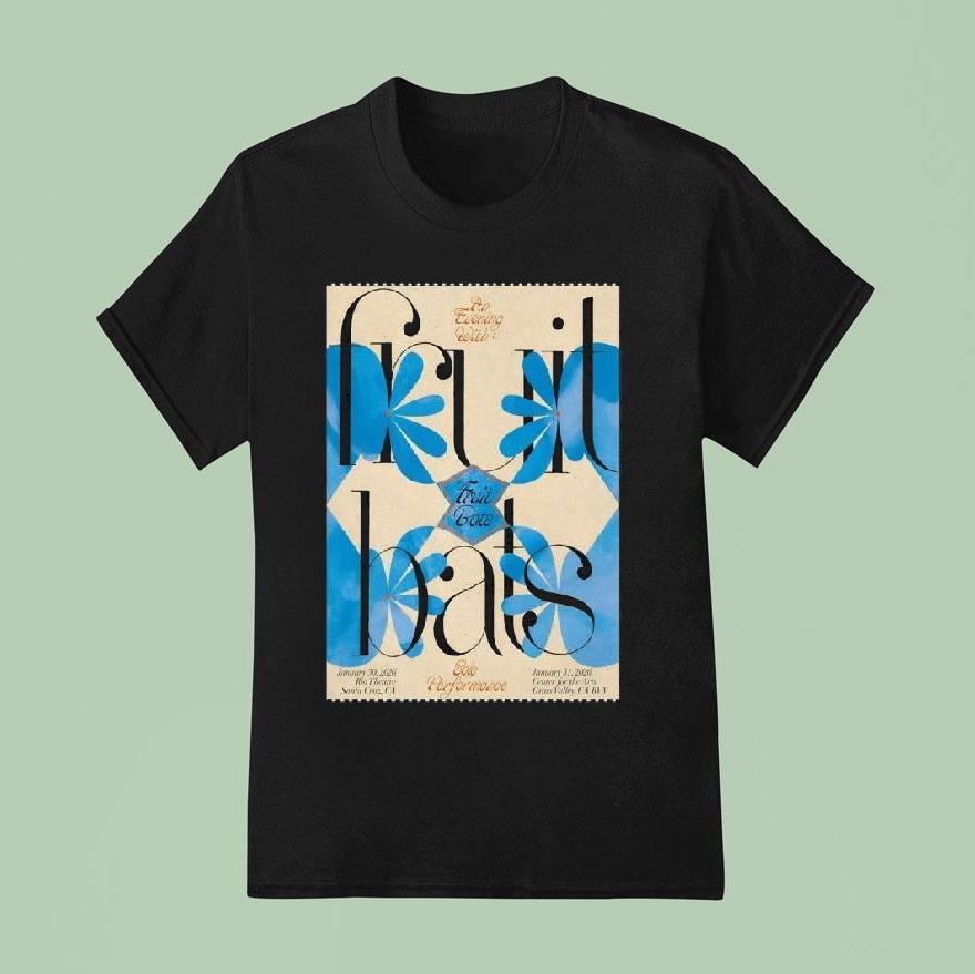 Fruit Bats California January 2026 Tour Shirt
