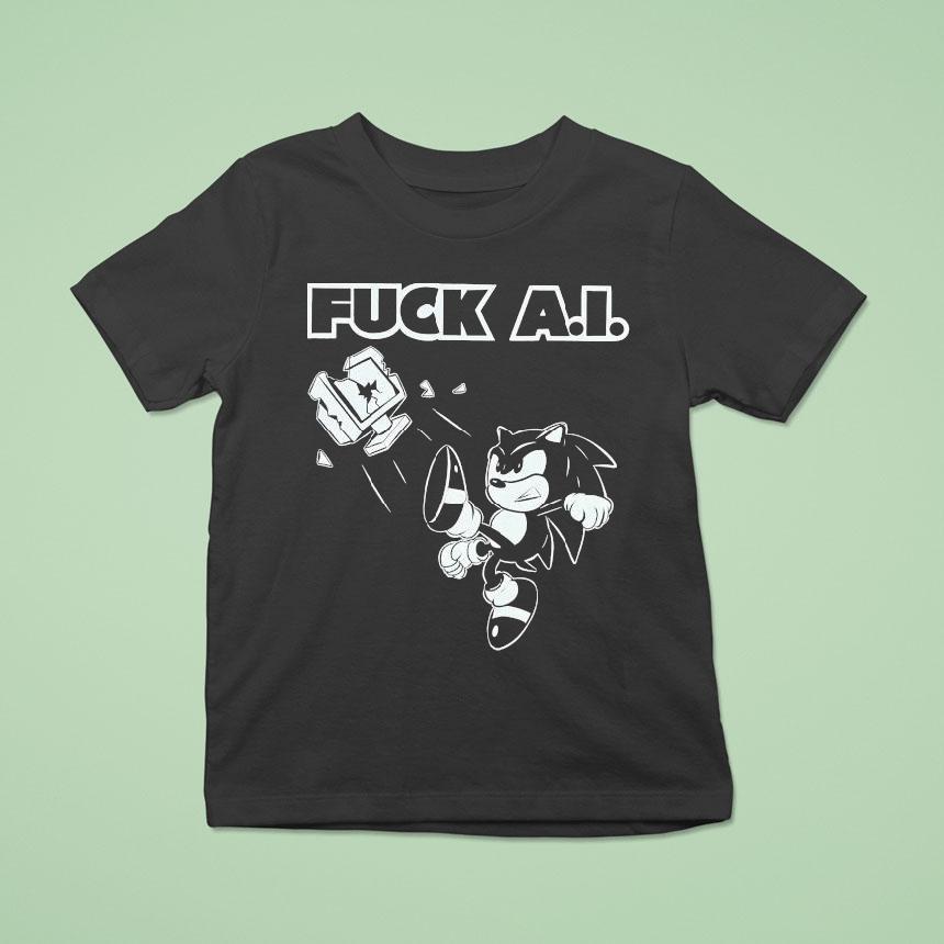 Fuck Ai The Hedgehog Melcom Brown Shirt