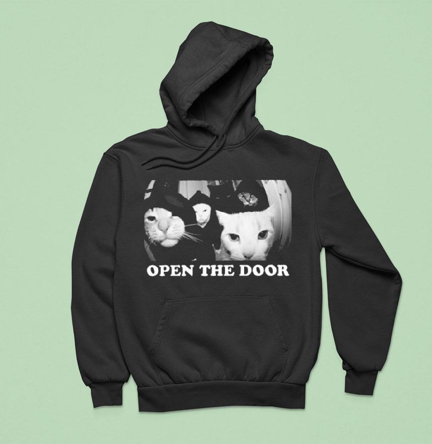 Funny Cat Gang Open The Door Shirt Funny Cat Gang Open The Door Shirt
