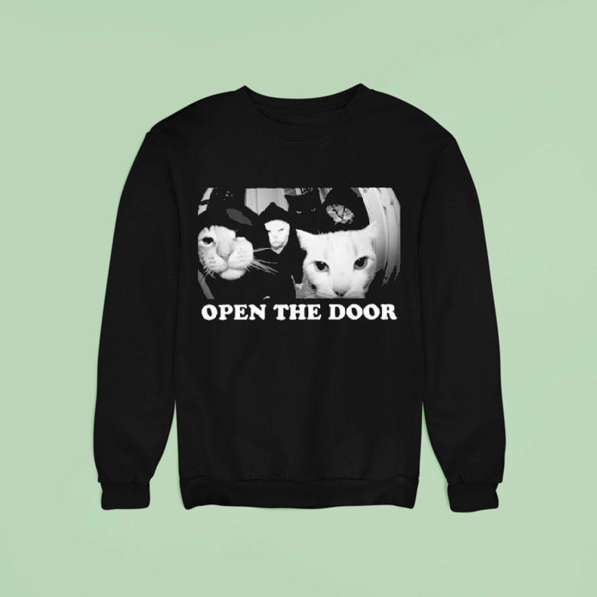 Funny Cat Gang Open The Door Shirt Funny Cat Gang Open The Door Shirt