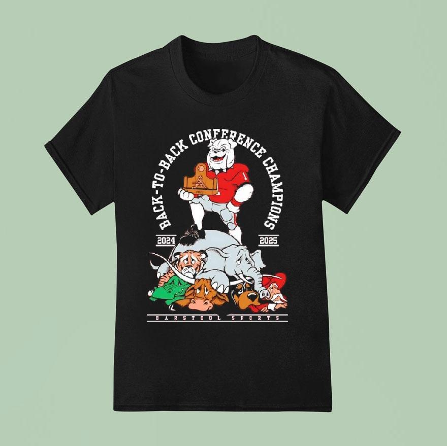 Georgia Bulldogs Back-to-back Conference Champions 2025 Shirt