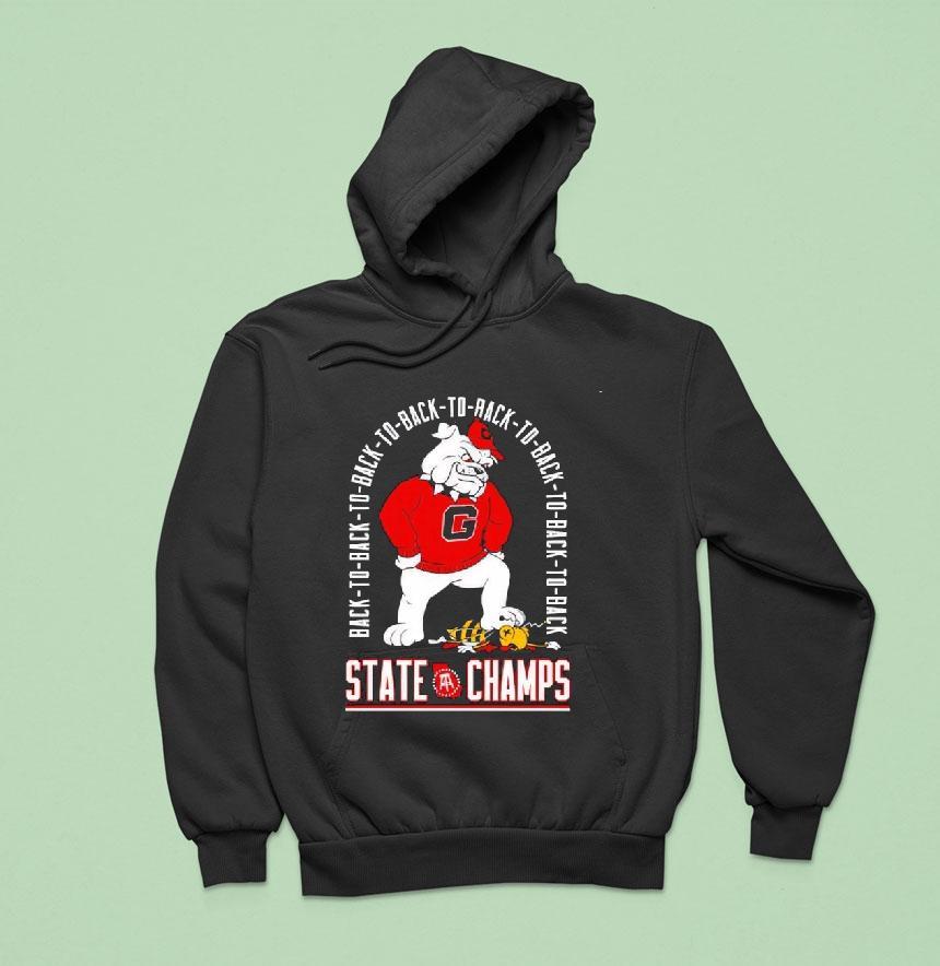 Georgia Bulldogs Mascot Eight Time State Champs Back To Back Shirt Georgia Bulldogs Mascot Eight Time State Champs Back To Back Shirt