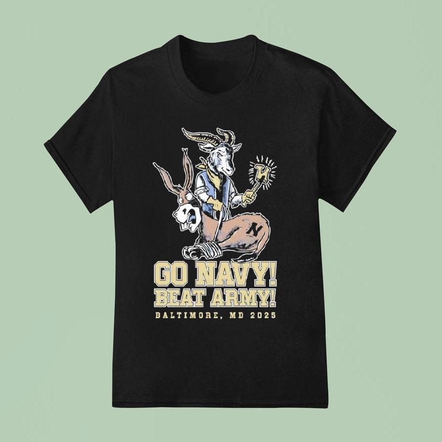 Go Navy Midshipmen Beat Army Black Knights Baltimore Md 2025 Shirt