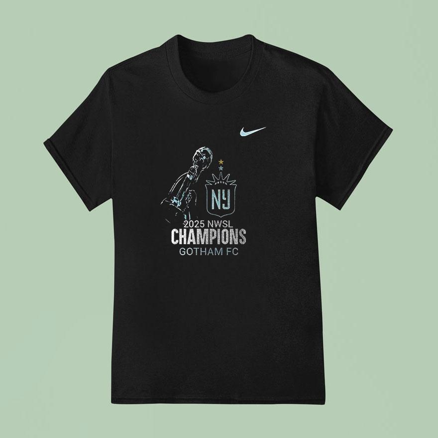 Gotham Fv 2025 Nwsl Champions Team Graphic Shirt