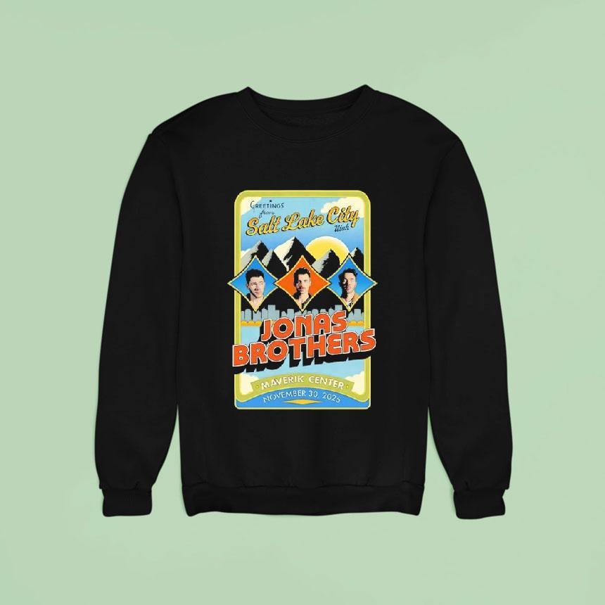 Greetings From Salt Lake City Jonas Brothers Maverik Center November 30th 2025 Shirt Greetings From Salt Lake City Jonas Brothers Maverik Center November 30th 2025 Shirt