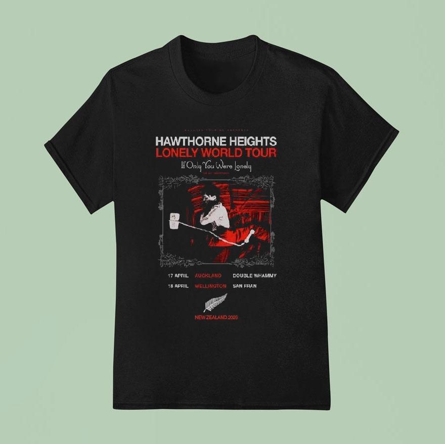 Hawthorne Heights April 17-18 2026 Nz Tour Shirt