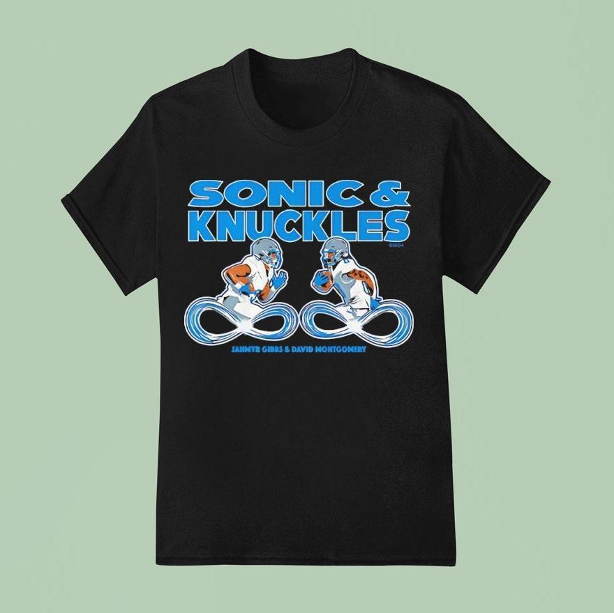 Hedgehog Knuckles Jahmyr Gibbs David Montgomery Graphic Shirt