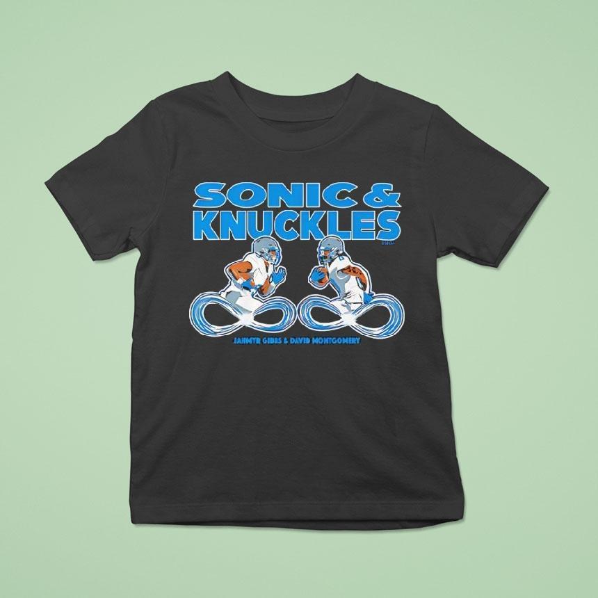 Hedgehog Knuckles Jahmyr Gibbs David Montgomery Graphic Shirt
