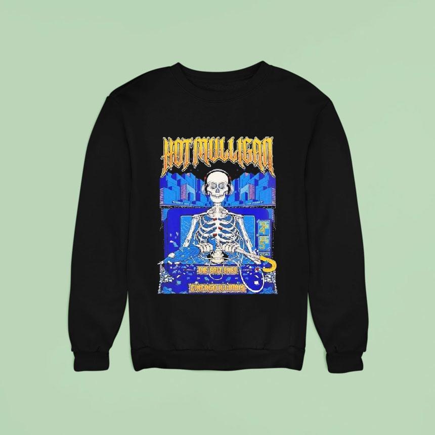 Hot Mulligan Chicago Illinois Shows At The Salt Shed On December 4 And 5 2025 Skeleton Shirt Hot Mulligan Chicago Illinois Shows At The Salt Shed On December 4 And 5 2025 Skeleton Shirt