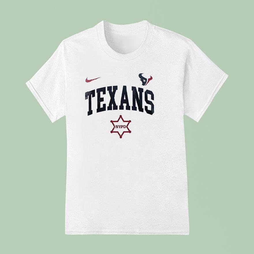 Houston Texans Nypd 180th Anniversary Logo Shirt