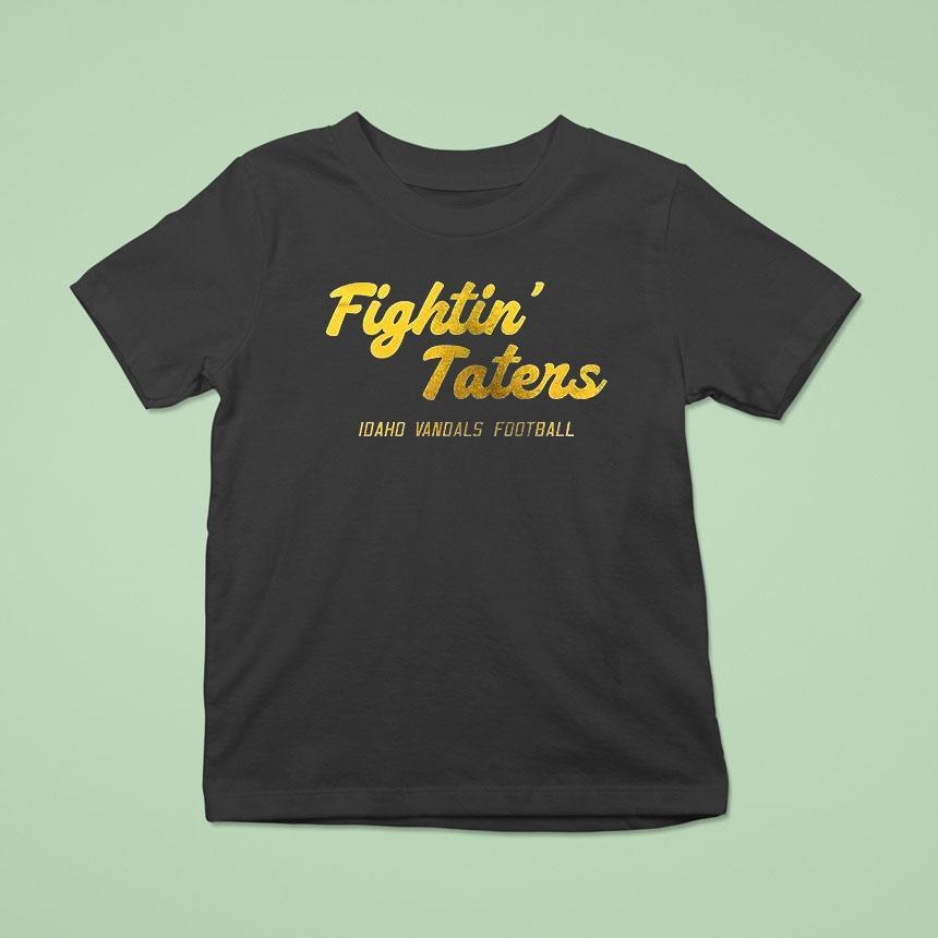 Idaho Vandals Fightin’ Taters Logo Text Shirt
