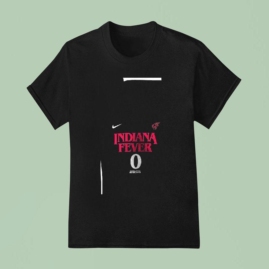 Indiana Fever 0 Kelsey Mitchell Stranger Things Rebel Name And Number Shirt