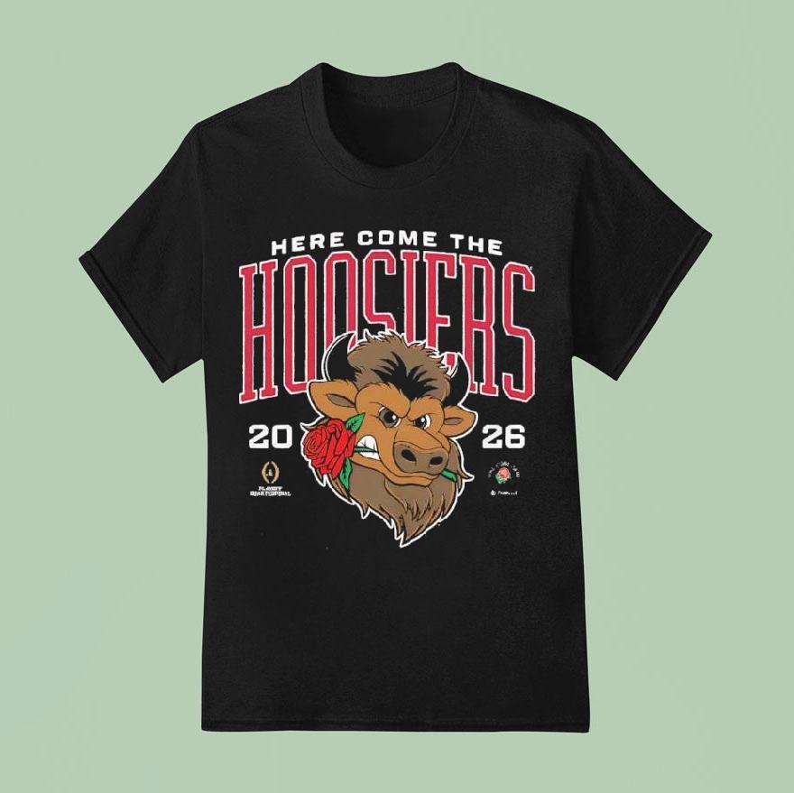 Indiana Here Come The Hoosiers 2026 Rose Bowl Game Shirt