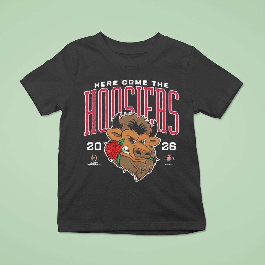 Indiana Here Come The Hoosiers 2026 Rose Bowl Game Shirt