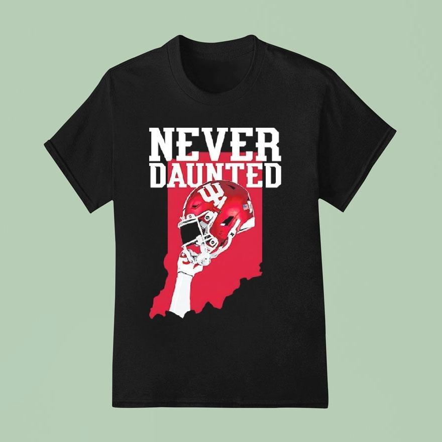 Indiana Hoosiers Never Daunted Football State Helmet Graphic Shirt