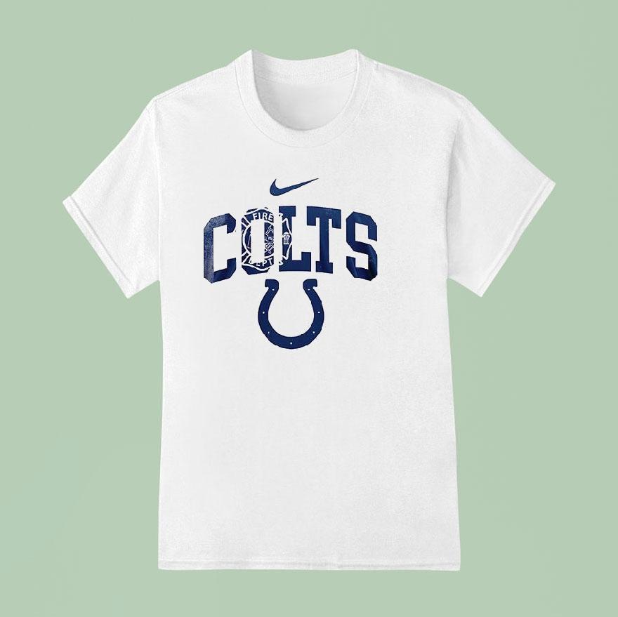 Indianapolis Colts Fdny Fire Department 160th Anniversary Courage And Service Logo Shirt