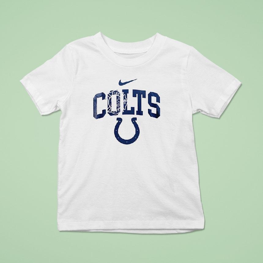 Indianapolis Colts Fdny Fire Department 160th Anniversary Courage And Service Logo Shirt