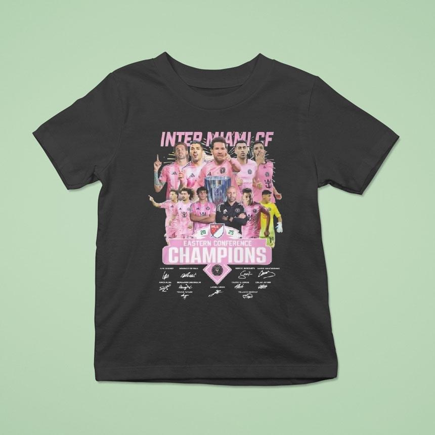 Inter Miami Cf 2025 Eastern Conference Champions Players Signatures Shirt