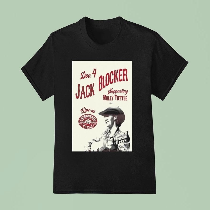 Jack Blocker Luckenbach, Texas December 4 2025 Concert Shirt