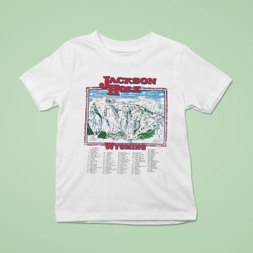 Jackson Hole Wyoming Trail Map Logo Shirt