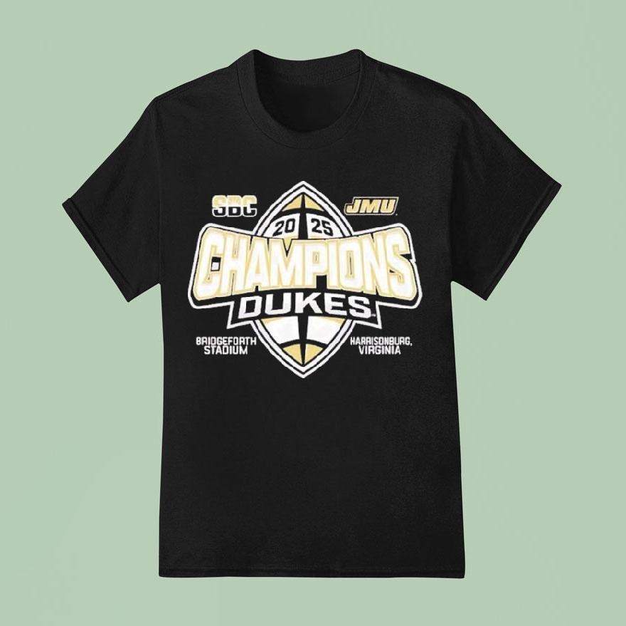 James Madison Dukes 2025 Sun Belt Football Champions Shirt