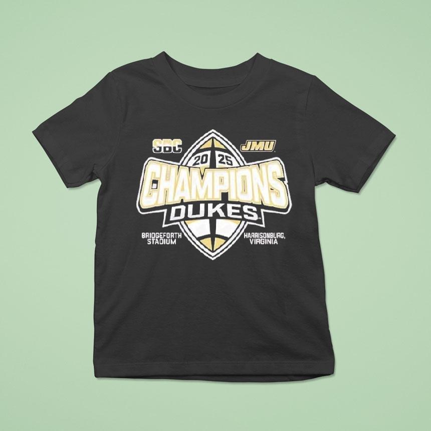 James Madison Dukes 2025 Sun Belt Football Champions Shirt