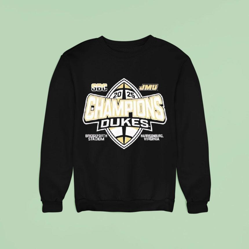 James Madison Dukes 2025 Sun Belt Football Champions Shirt James Madison Dukes 2025 Sun Belt Football Champions Shirt