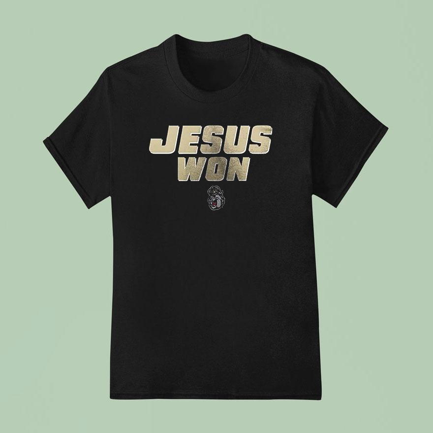James Madison Dukes Jesus Won Cross Shirt