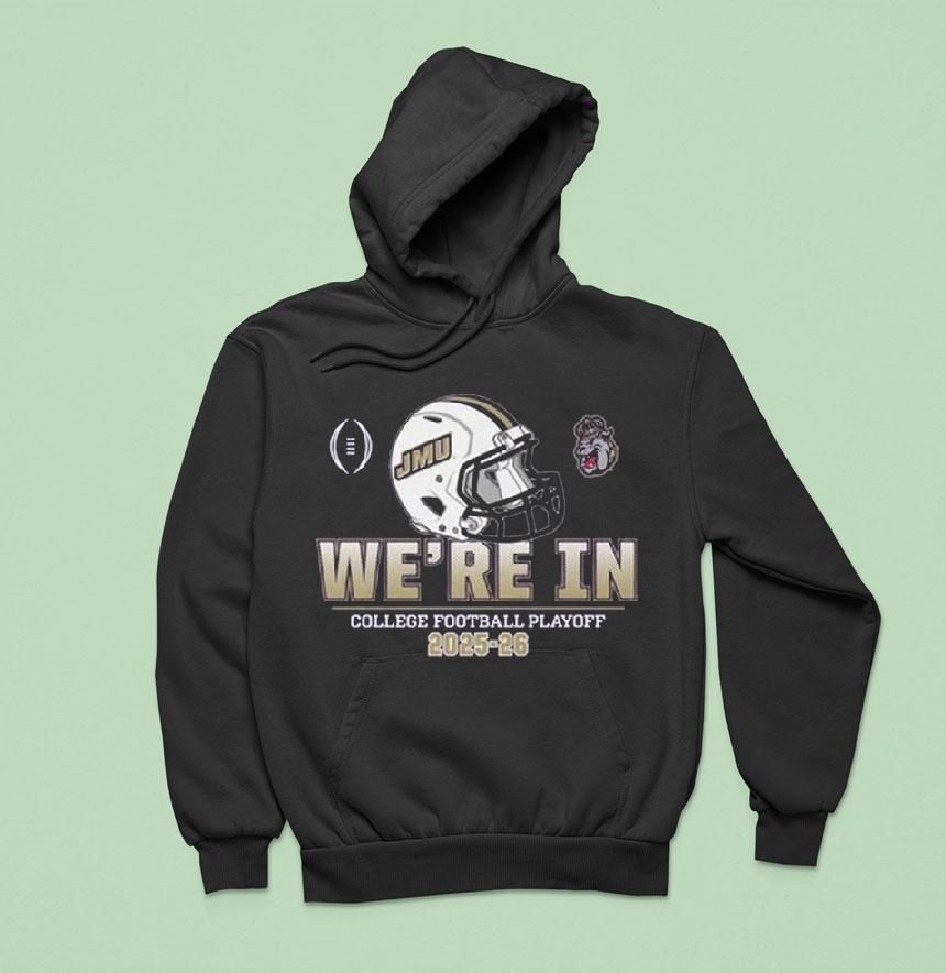 James Madison Dukes Sun College Football Playoff We're In Helmet 2025-26 Shirt James Madison Dukes Sun College Football Playoff We're In Helmet 2025-26 Shirt