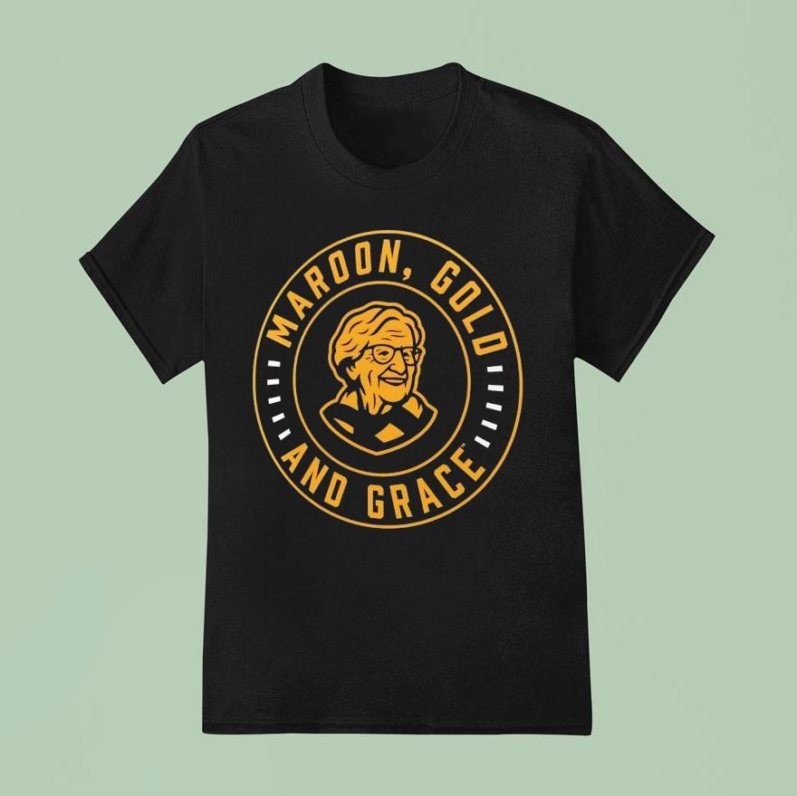 Jean Dolores Schmidt Maroon Gold And Grace Loyola Ramblers Basketball Shirt
