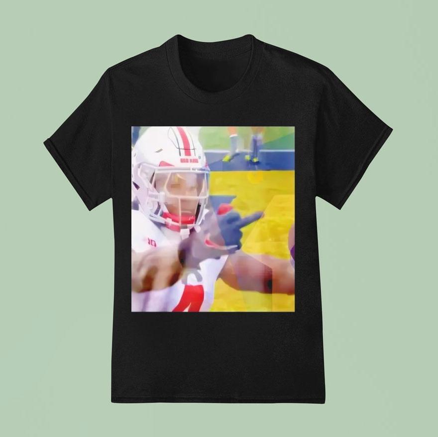 Jeremiah Smith Flips Off Michigan Fan Shirt